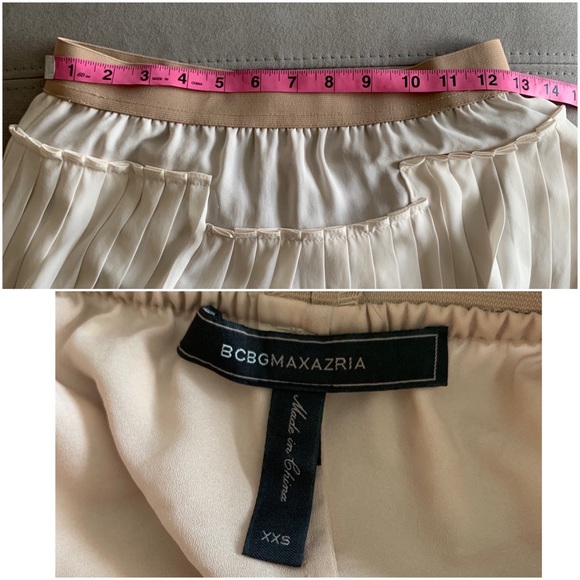 Nude BCBGMAXAZRIA Pleated Maxi Skirt - XXS - Picture 4 of 4